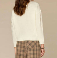 Democracy - Embroidered Shoulder Boat Neck Sweater