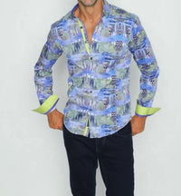 Eight X - Retro Signals Button Down Shirt With Trim