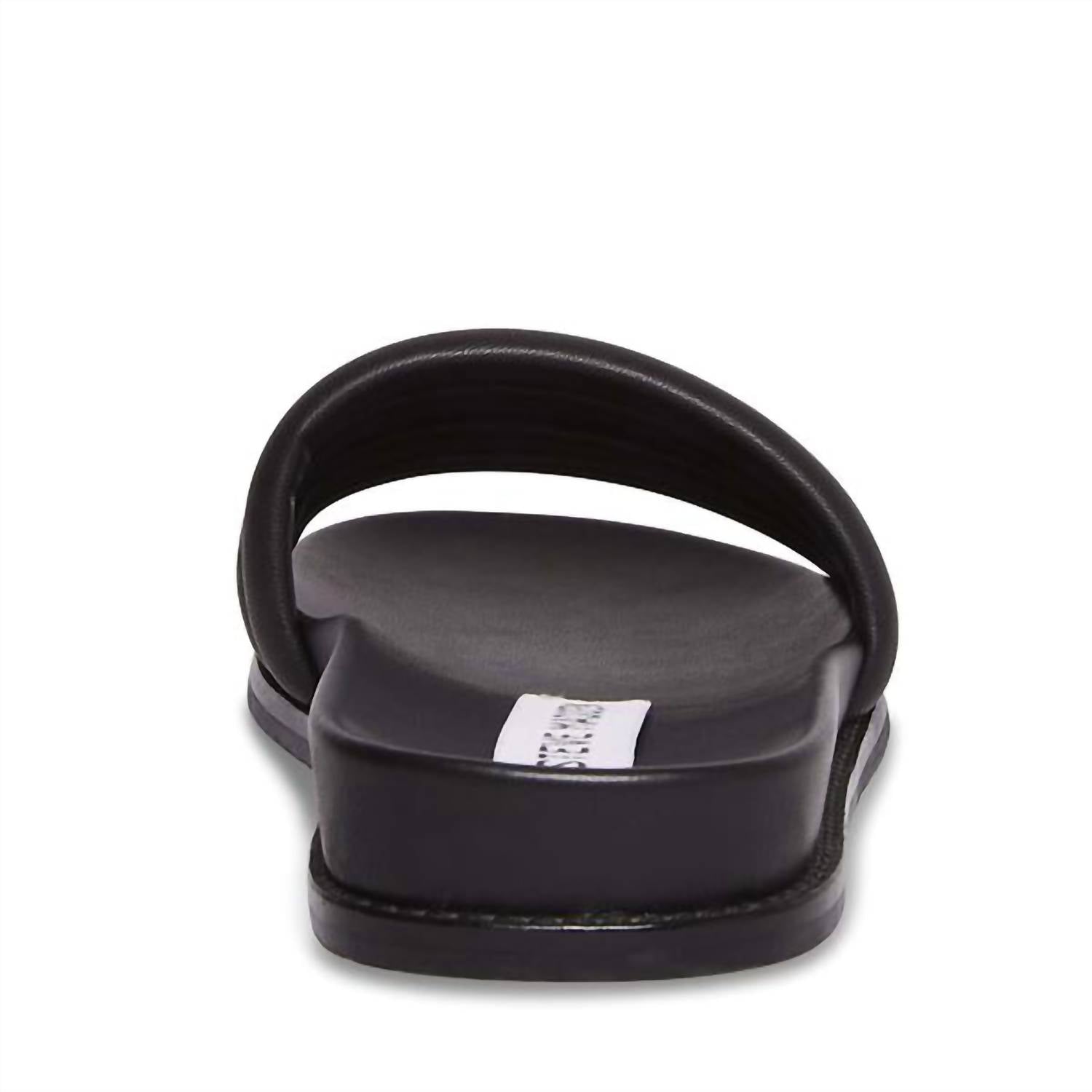 STEVE MADDEN Women's Drips Leather Slide Sandals in black - women's sandal - view 5