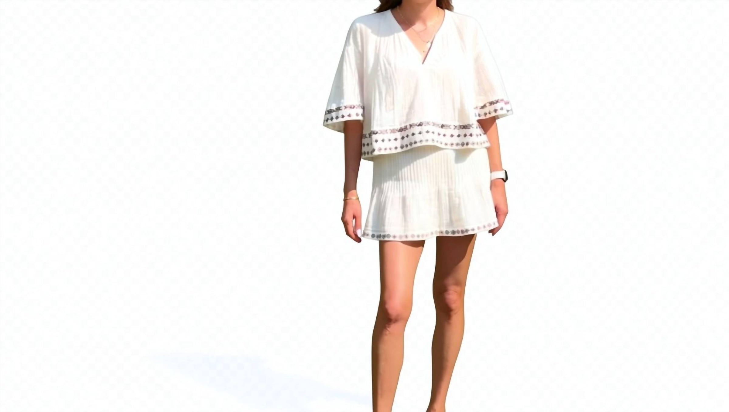 Rococo Sand - pintuck detail skirt