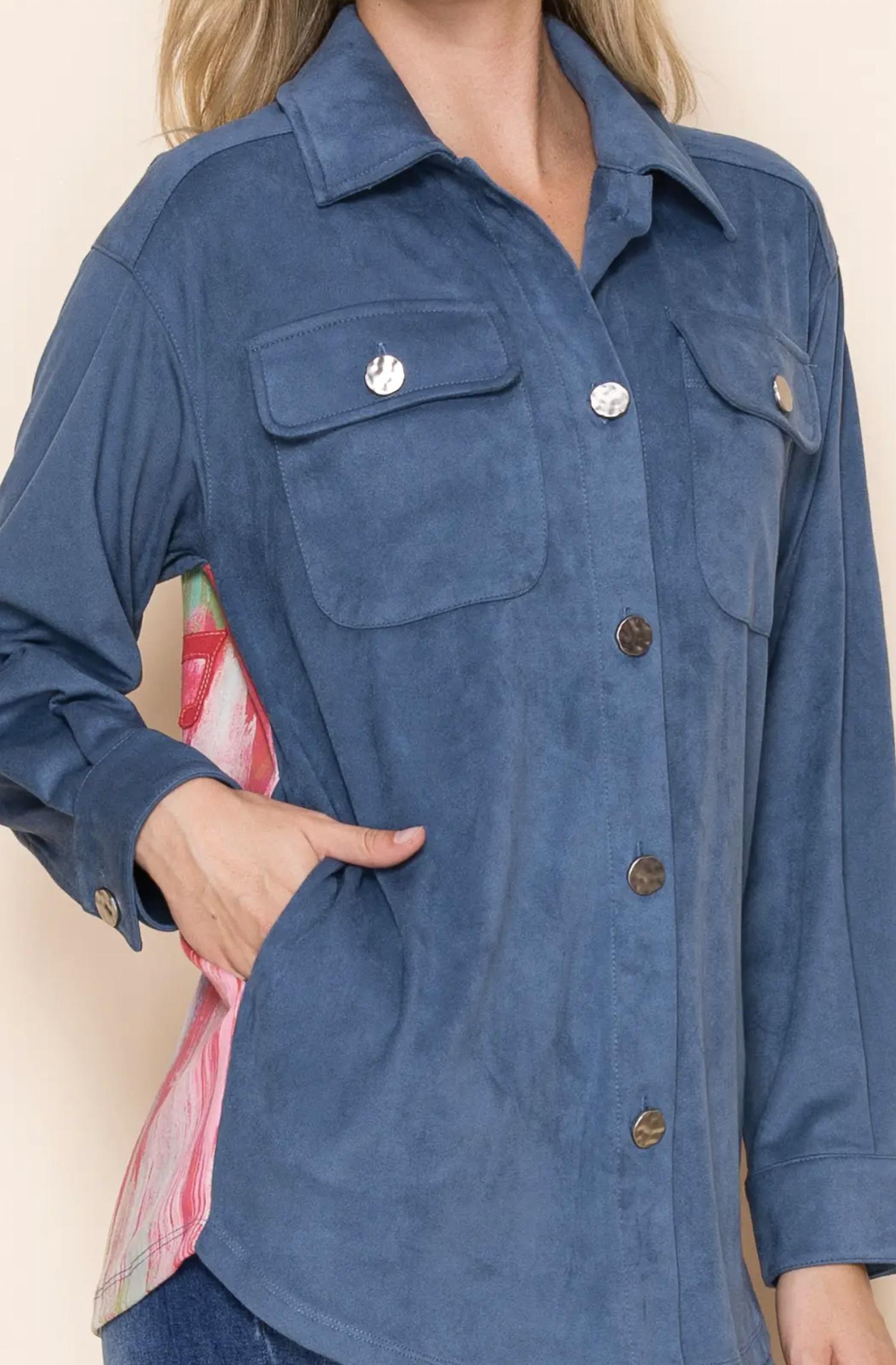 Wonderful & Young - Guitar & Star Suede Jacket