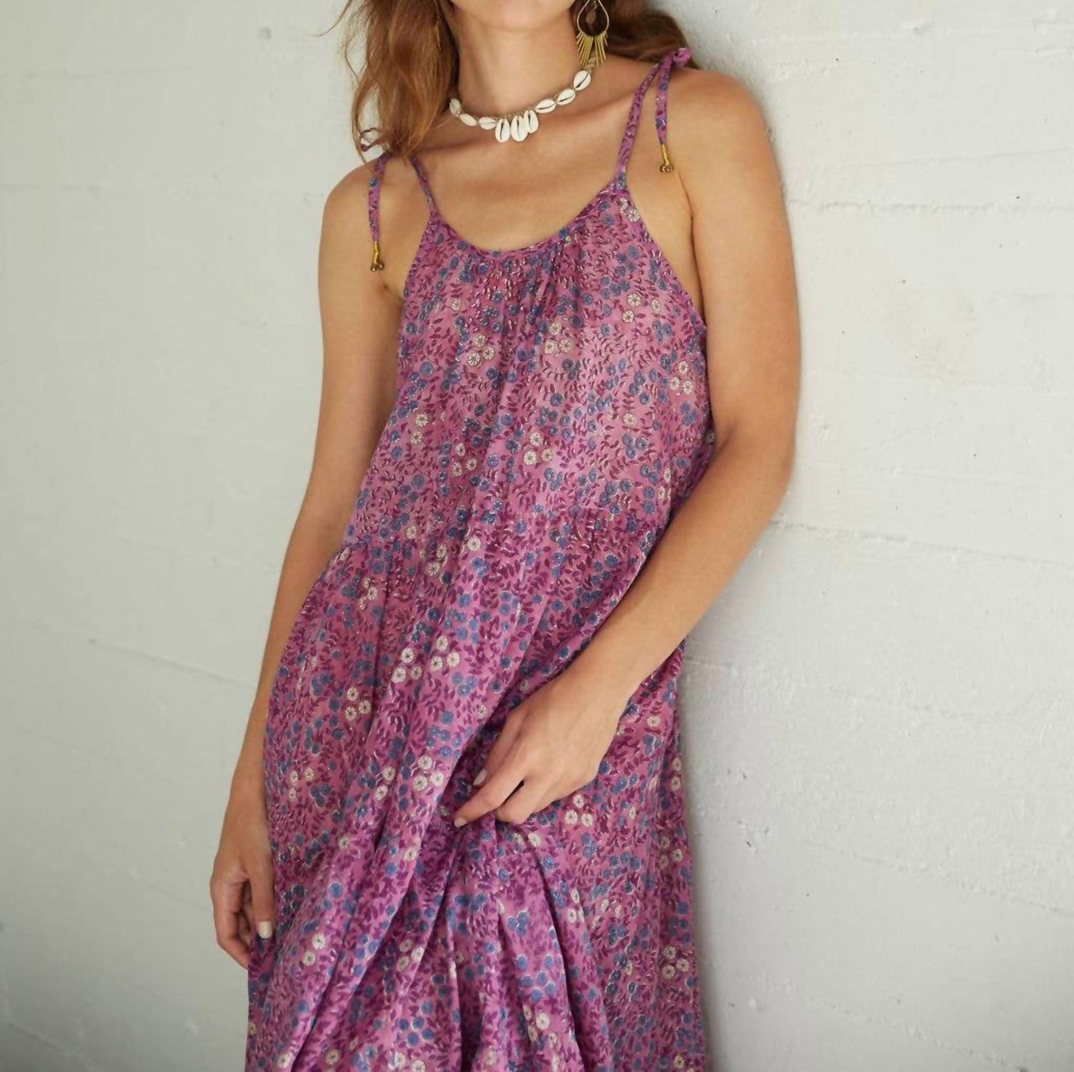 The Fox And The Mermaid - Block Printed Maxi Dress