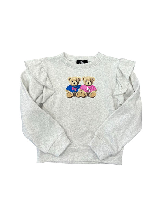 Flowers By Zoe - Girl's Bears Ruffle Sweats Set