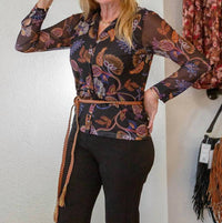 Johnny Was Women's Devin Button Down Shirt in ginnie - women's blouse