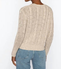 Kinross - Sequin Cable Vee Pullover