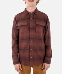 Jetty Horizon Flannel Shirt in oxblood black - men's shirt