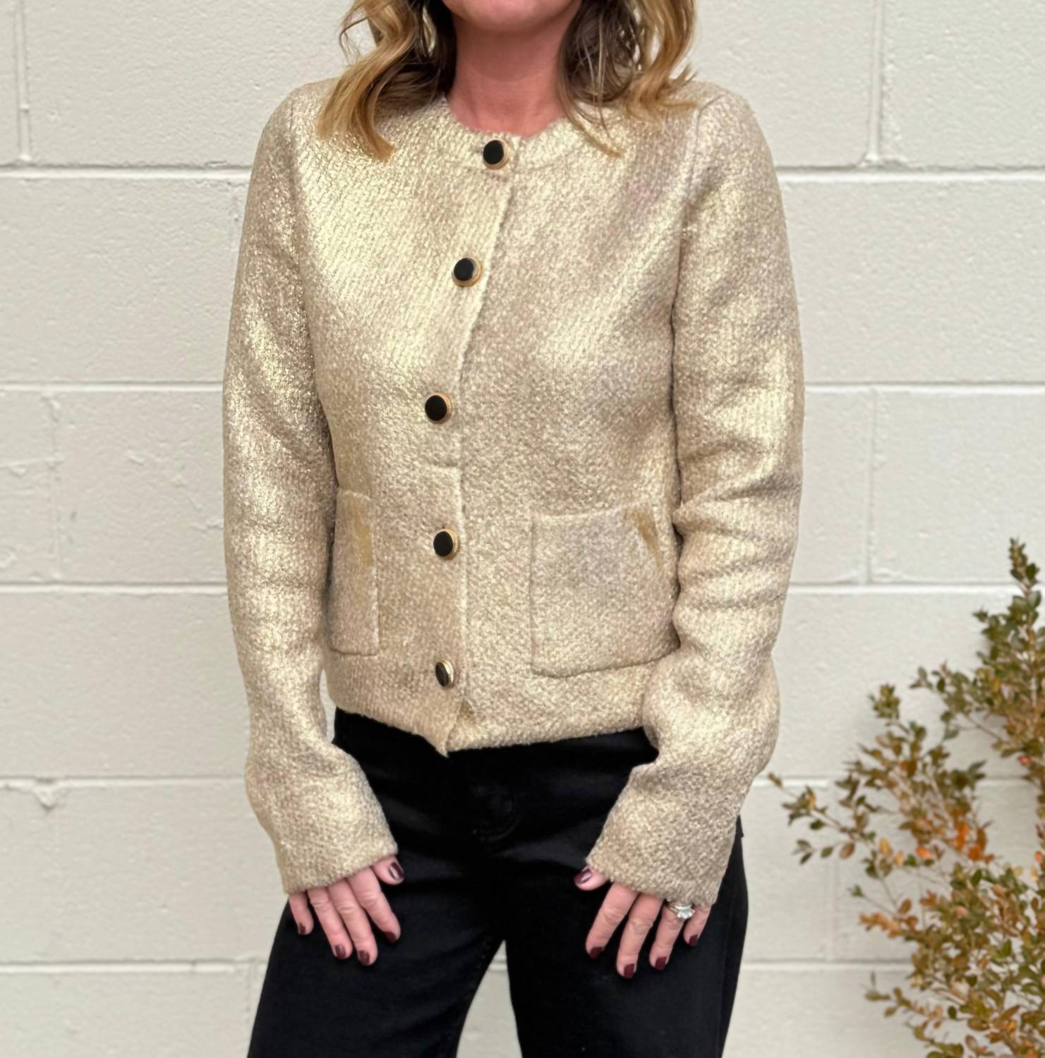 Lalavon - Hallie Coated Cardigan