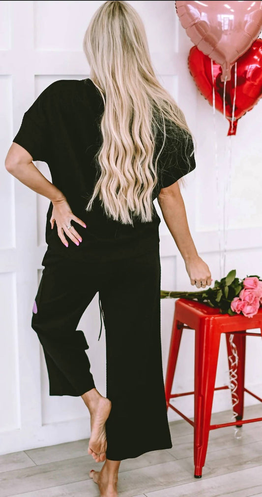 Umorger - Shiny Heart Popping Graphic Textured Set