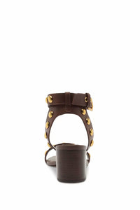 Farm Rio - Women's Leather Studded Block Heel Sandals
