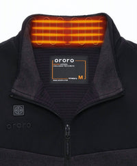 Ororo Augusta Heated Sweater Fleece Vest in dark heather gray - women's jacket - view 7