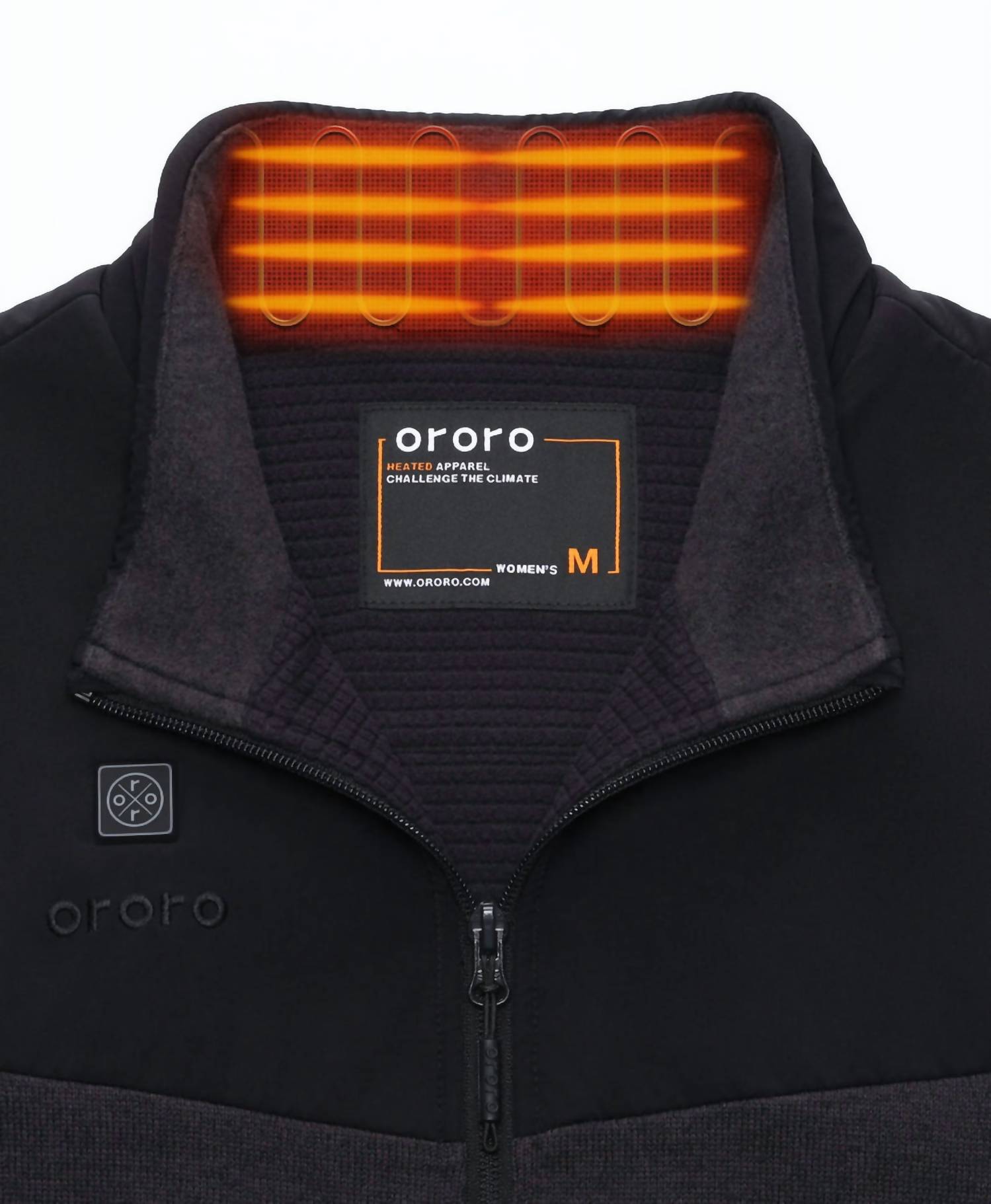 Ororo Augusta Heated Sweater Fleece Vest in dark heather gray - women's jacket - view 7