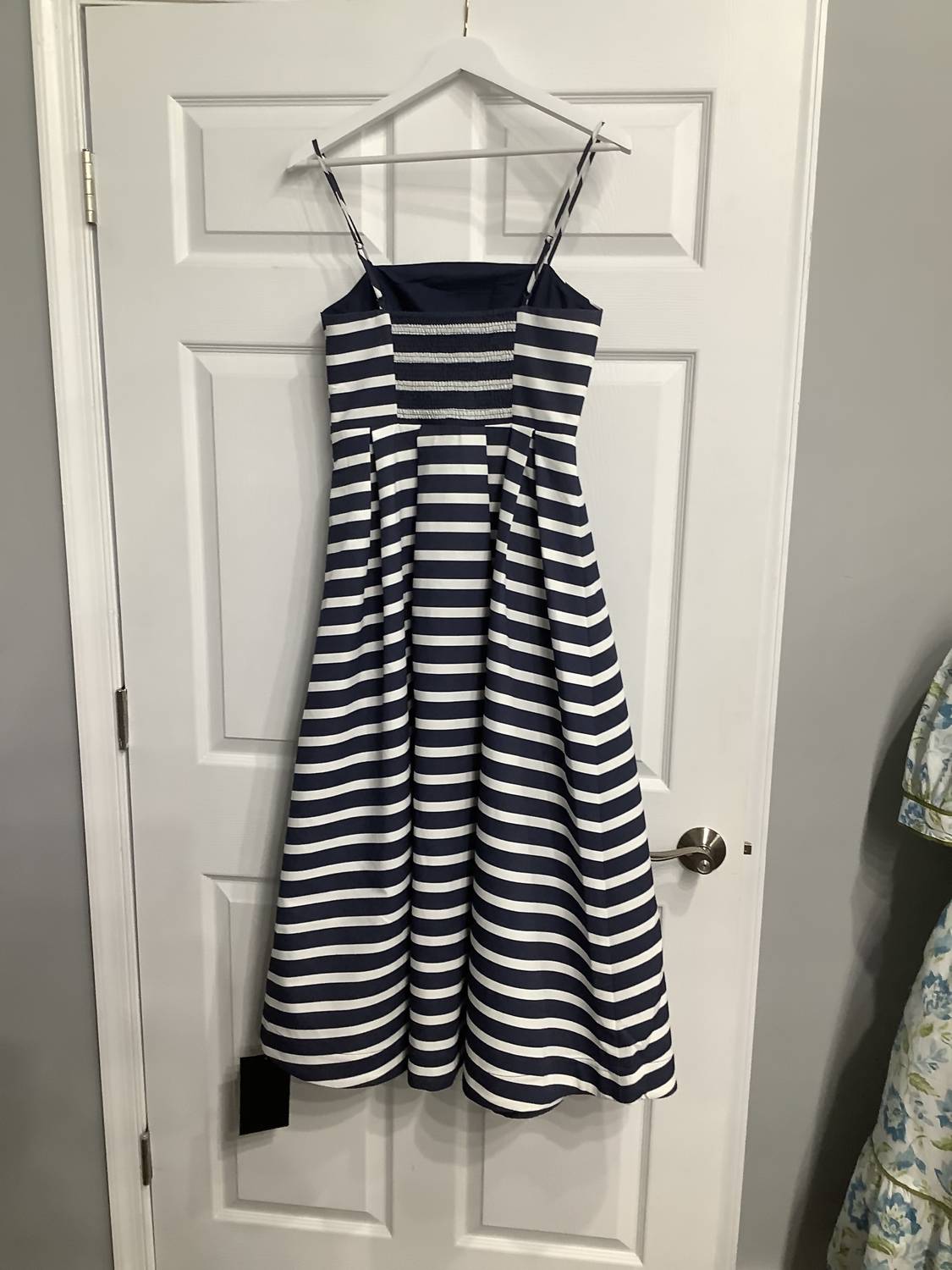 English Factory - Women's Striped Pleated Midi Dress