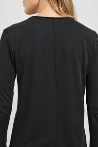 Rails Long Sleeve Crew Neck T-shirt in black - women's long sleeve top - view 4