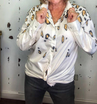Lucky & Blessed - Cheetah Button Up Top
