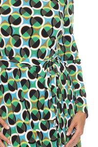 Joseph Ribkoff - Women's Geometric Print Belted Midi Dress