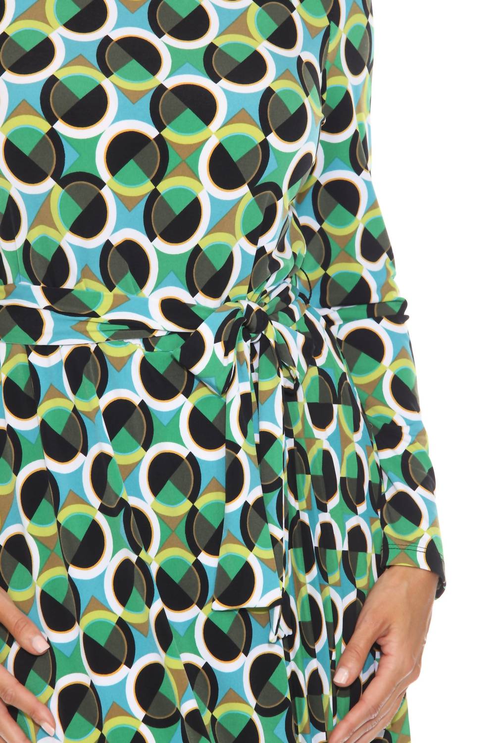 Joseph Ribkoff - Women's Geometric Print Belted Midi Dress