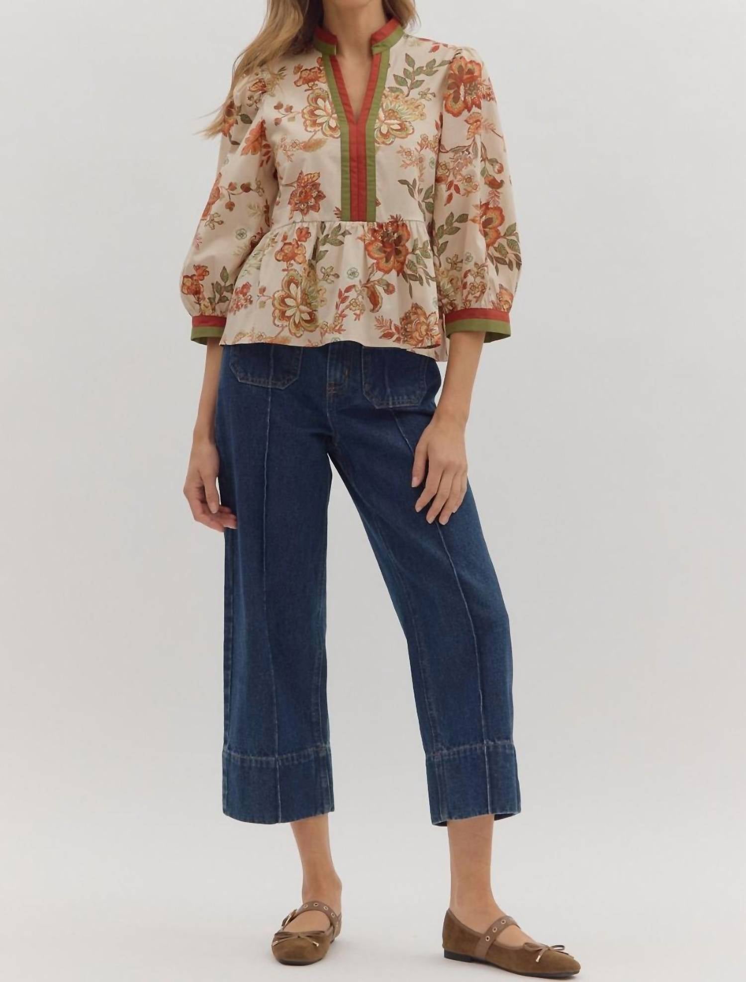Entro - Winter Floral Top