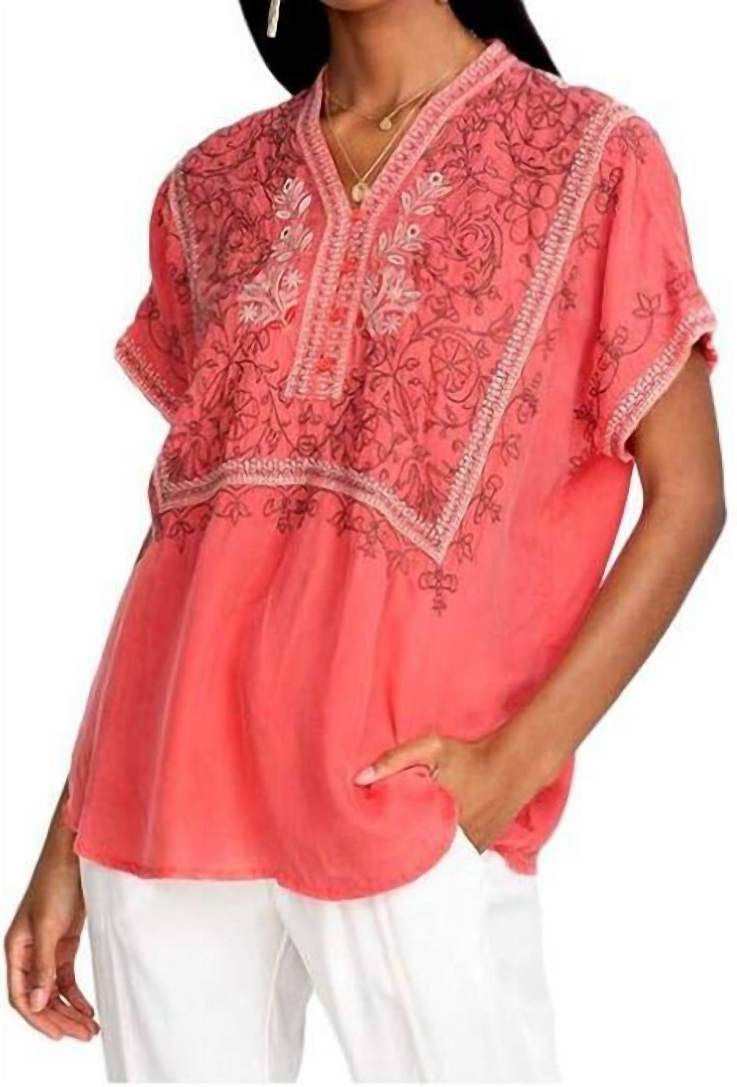Johnny Was - Adhuna Cap Sleeve Blouse