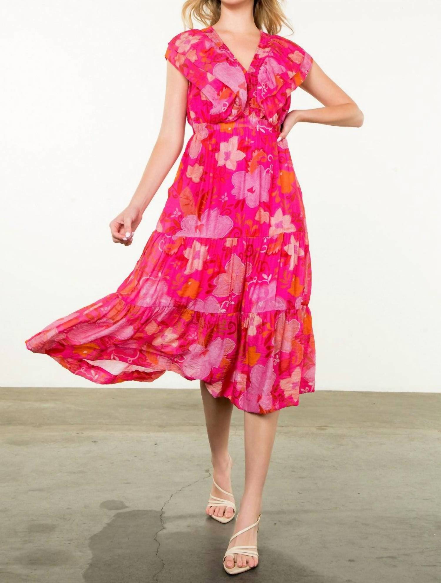 Thml - Franny Flutter Sleeve Floral Dress