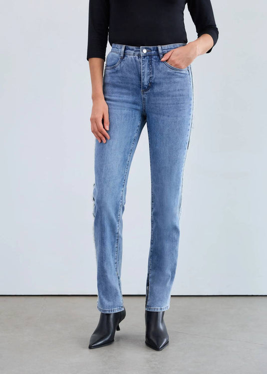 Fdj - Suzanne Fringe Side Slit Straight Jean