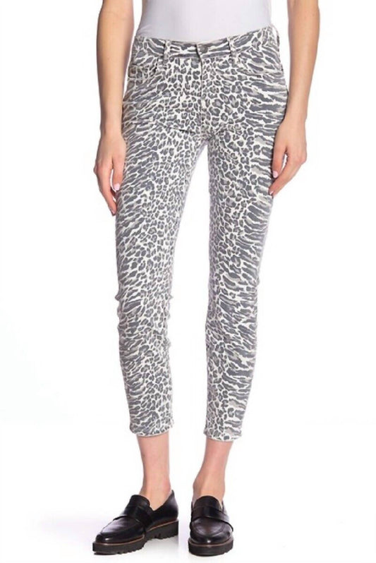 Current/Elliott - Animal Print Crop Skinny Jeans
