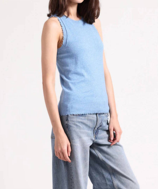 Minnie Rose - Cotton Cashmere Frayed Tank