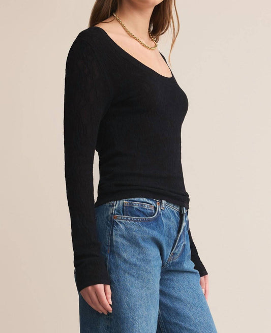 Z Supply - Tibi Scoop Neck Mesh Sweater Top