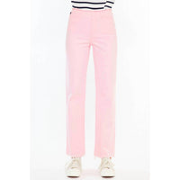 KanCan High Rise True Straight Comfort Jeans in pink - women's jeans