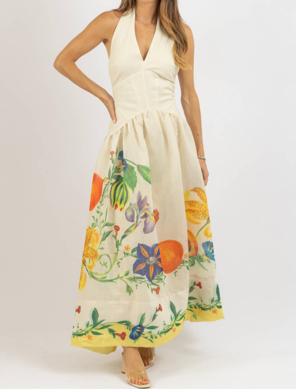 Luxxel - Dahlia Halter Maxi Dress