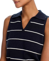 French Connection - Sloane Knit Collared Sleeveless Top