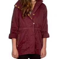 Ciao-Milano Tess Water-resistant Jacket in burgundy - women's jacket