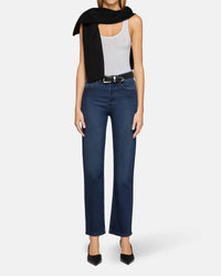EB Denim High Rise Straight Leg Jeans in midnight ridge - women's jeans - view 4