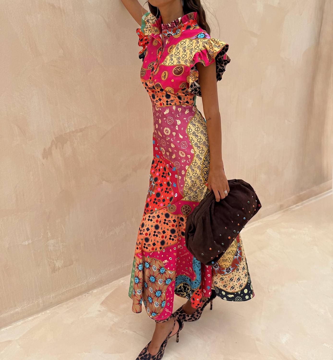 Never Fully Dressed - Remi Ruffle Round Neck Cap Dress