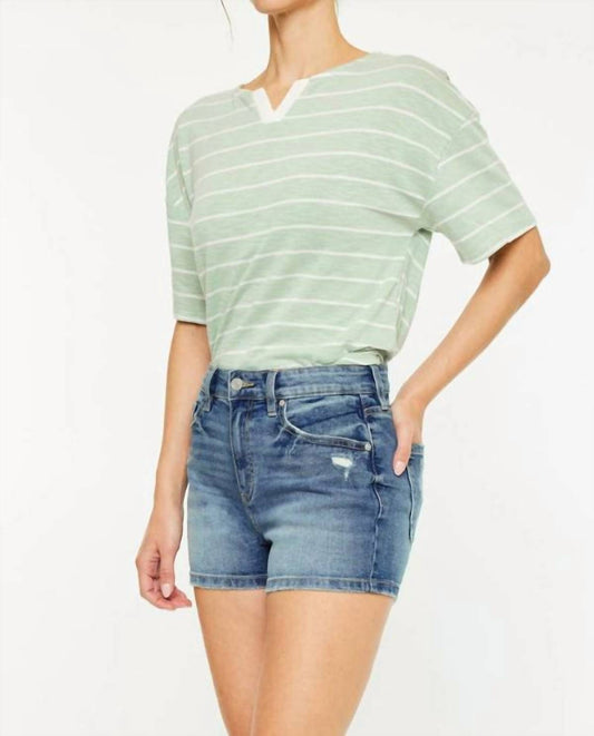 Kancan - High Rise Mom Shorts