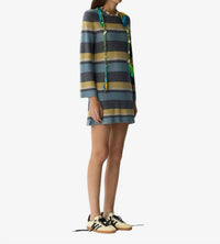 Guest In Residence Bayside Mini Dress in residence bayside mini dress in navy combo - women's dress - detail view