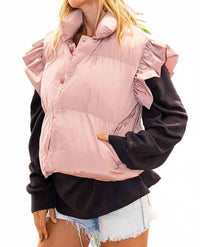 Bucketlist - Ruffle Sleeve Down Vest