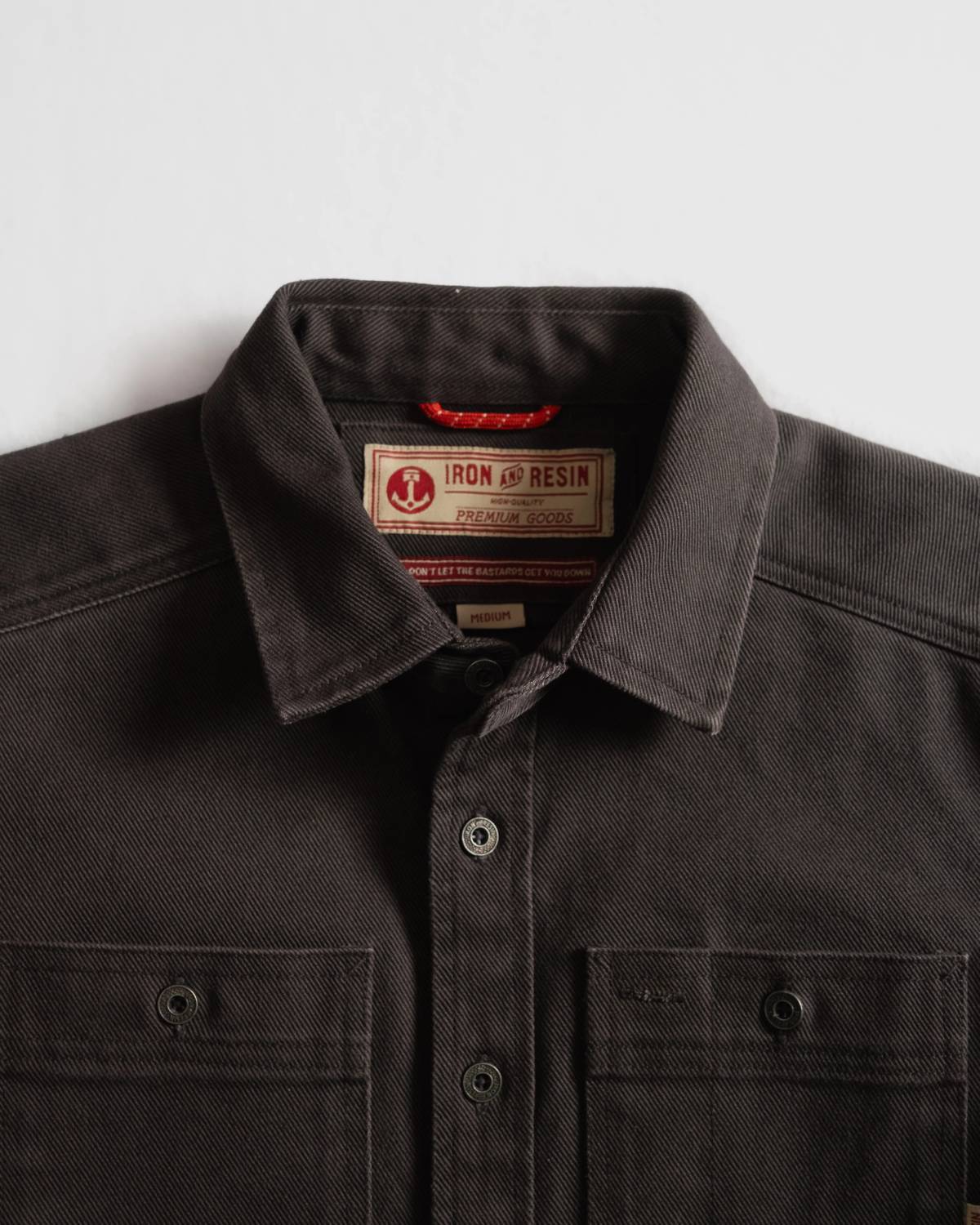 Iron & Resin Men's Workshop Heavy Twill Shirt in charcoal - men's jacket - view 4