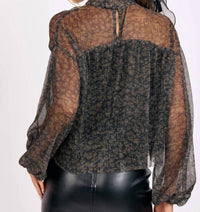 Sage The Label - Mesh Key Hole Top