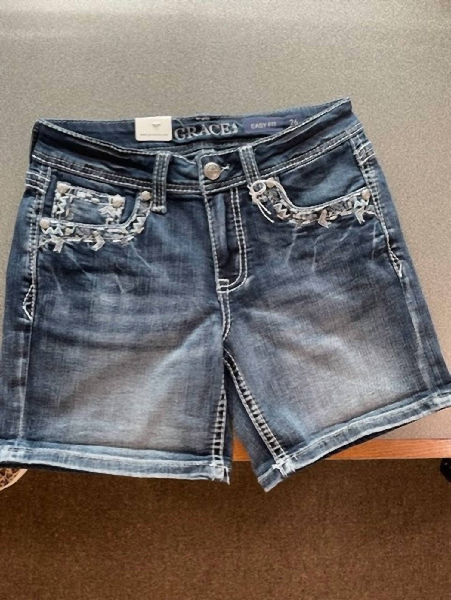 Grace In La - Women's Distressed Pocket Jean Short