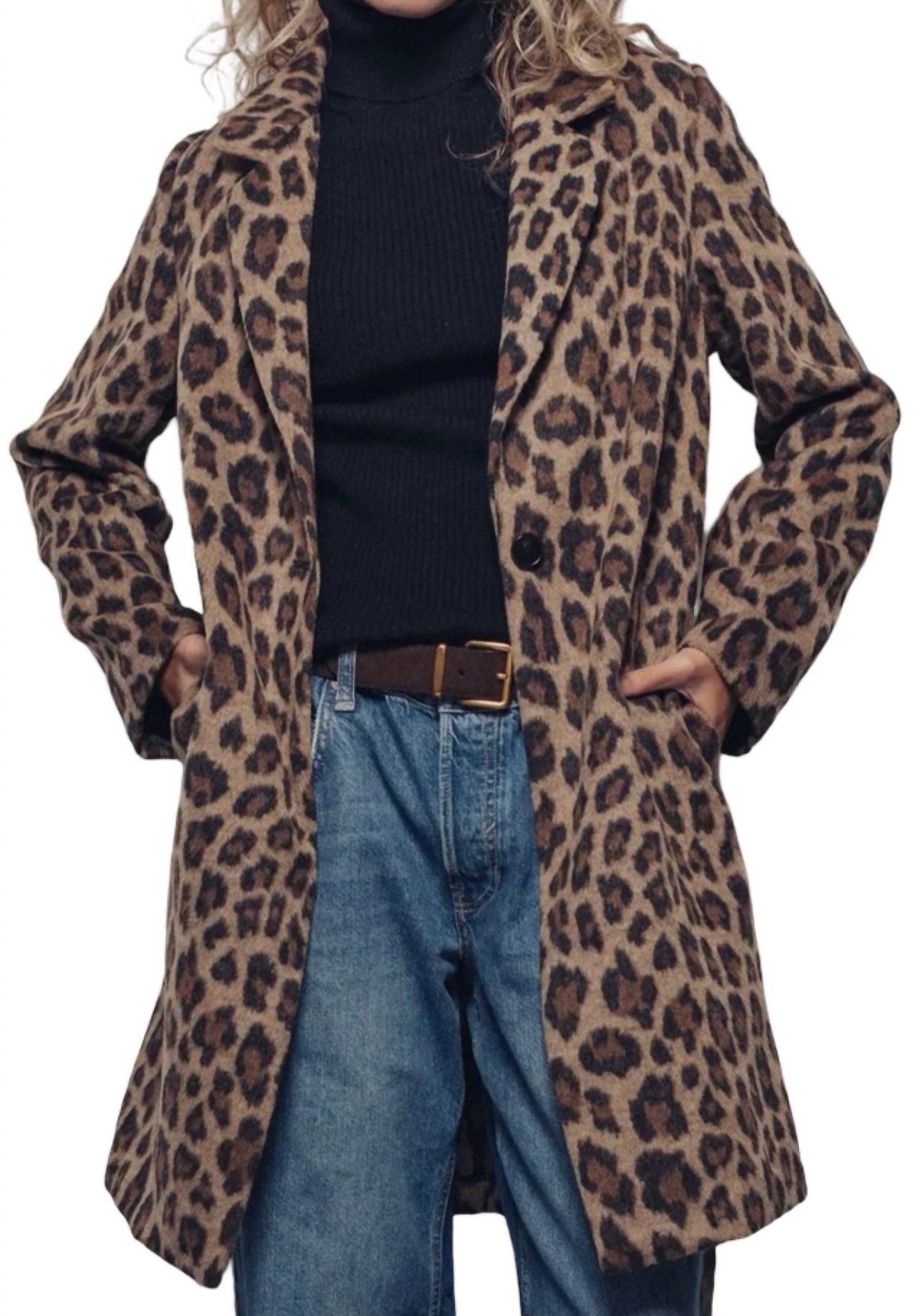 Urban Daizy - Leopard Print Oversized Statement Coat