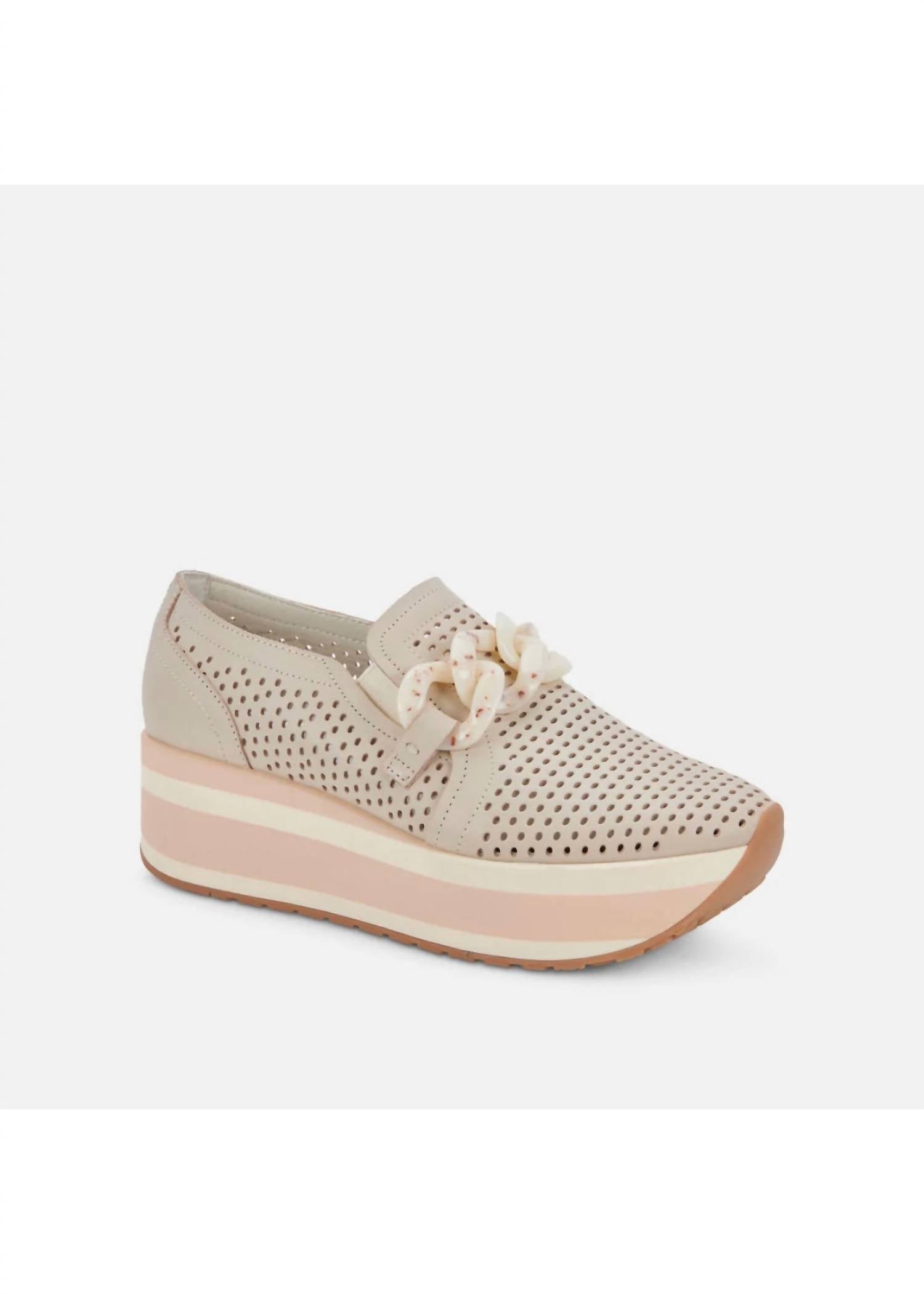 Dolce Vita Women's Buckle Nubuck Perf Sneaker in sand - women's sneaker