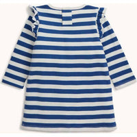 magnetic me Girls' Fidget Pocket Long Sleeve Ruffle Dress in blue red - kids' dress - detail view