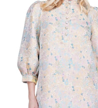 Jade - Bloomsoft Brocade Buttons Chemise Dress