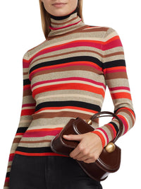 L'Agence - Olene Stripe Turtleneck Sweater