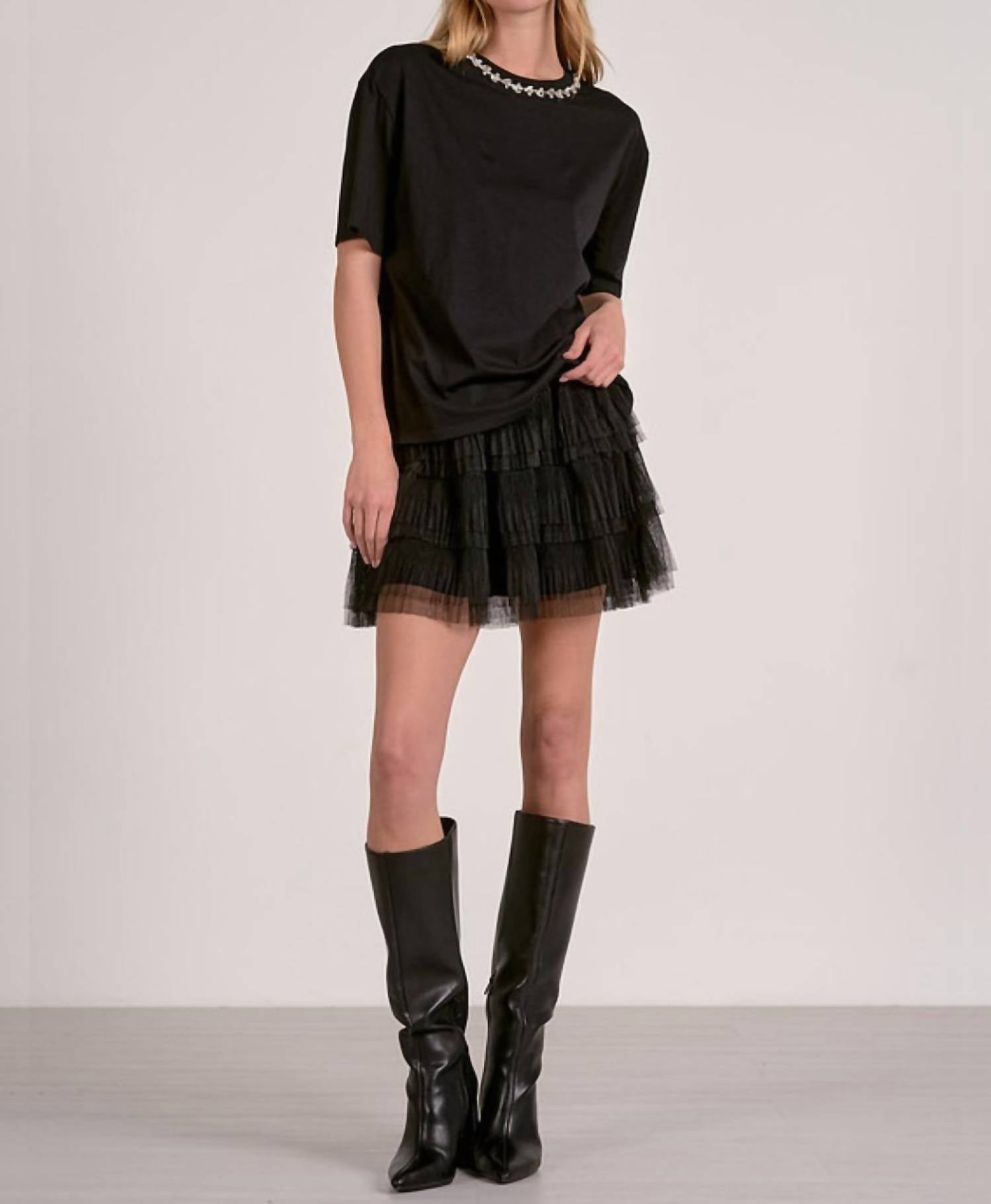 ELAN Million Bucks Tee in black - women's t-shirt
