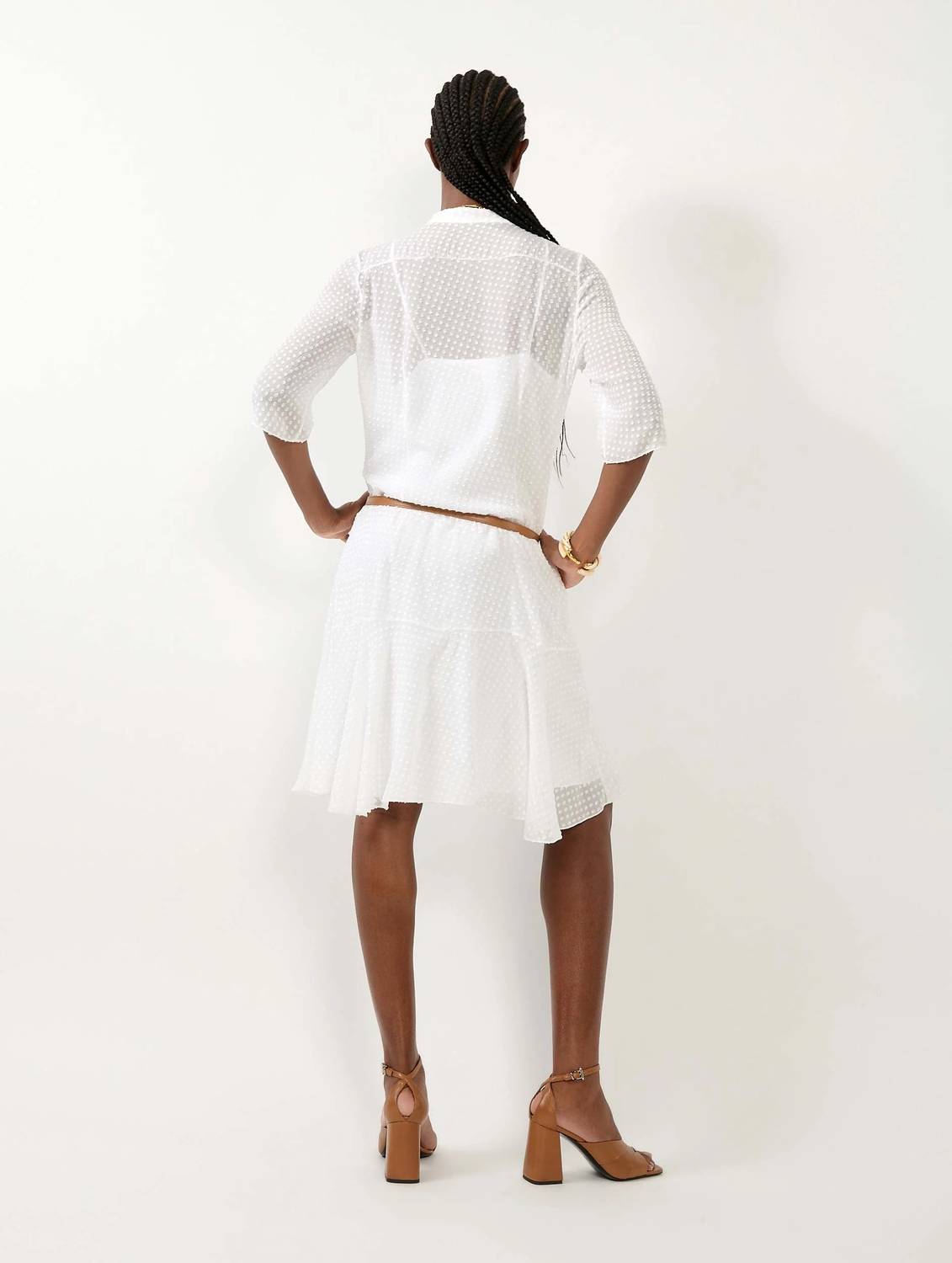 Barbara Bui - Plumetis Silk Short Sleeve Dress