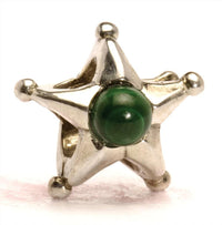 Trollbeads Virgo Star Sterling Bead in green - women's jewelry