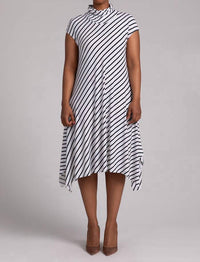 Sympli - Flounce Funnel Neck Dress
