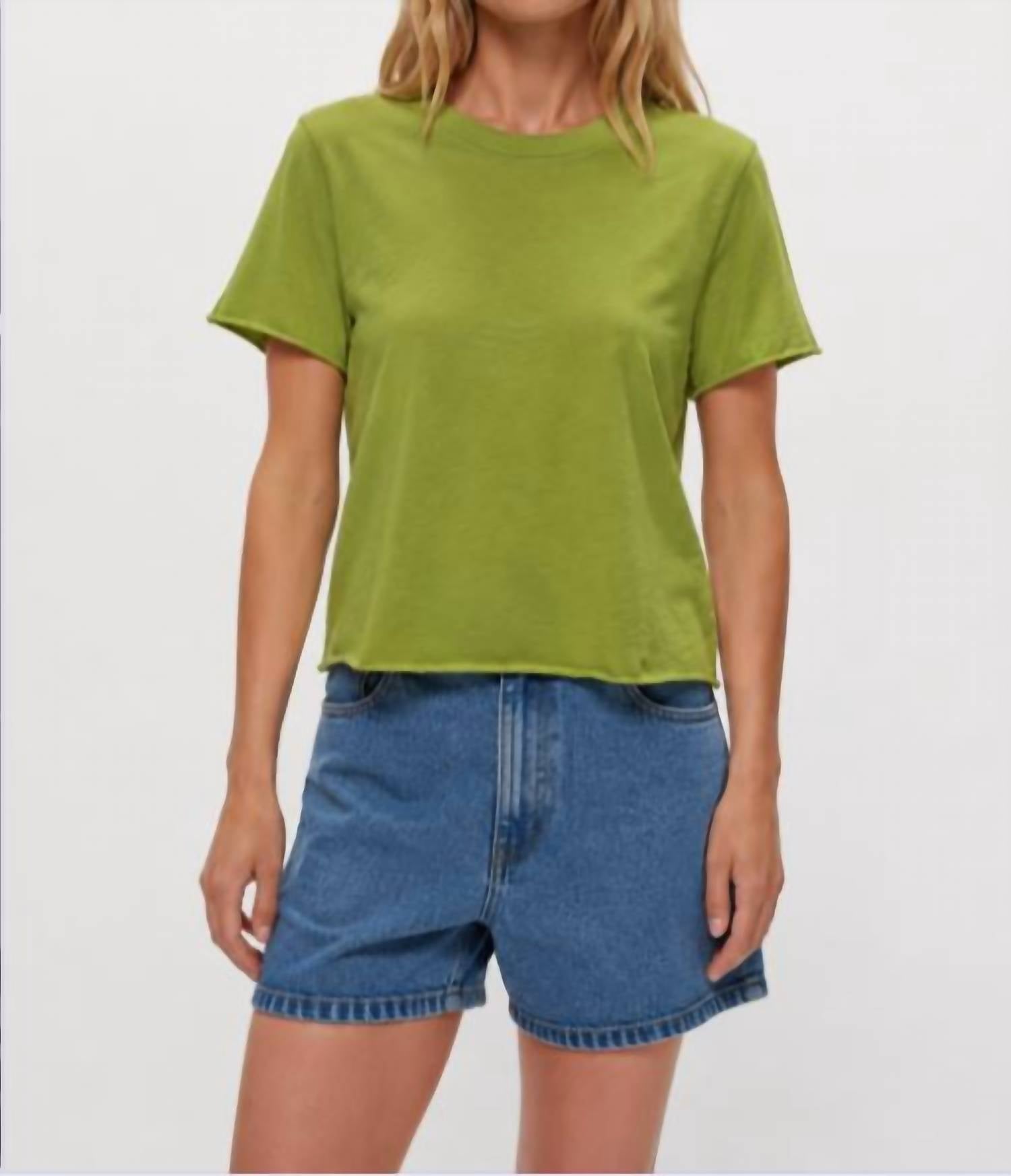 Michael Stars - Jackie Raw Edge Short Sleeve Daily Crew Tee