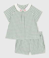 Petit Bateau - Girl's Check Picnic Set